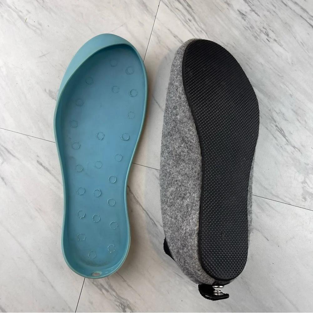 -Mahabis Gray Classic Slip-On Removable Rubber Bottom Slippers 37 EU | 6.5-7 US_12